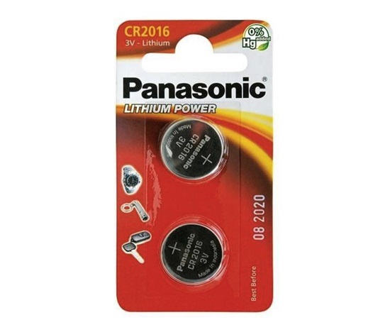 PANASONIC Lithiová baterie (knoflíková) CR-2016EL/2B  3V (Blistr 2ks)