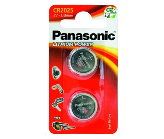PANASONIC Lithiová baterie (knoflíková) CR-2025EL/2B  3V (Blistr 2ks)