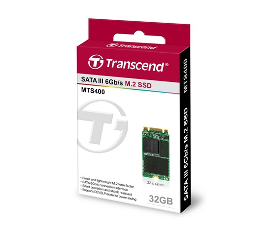 TRANSCEND Industrial SSD MTS400 32GB, M.2 2242, SATA III 6 Gb/s, MLC