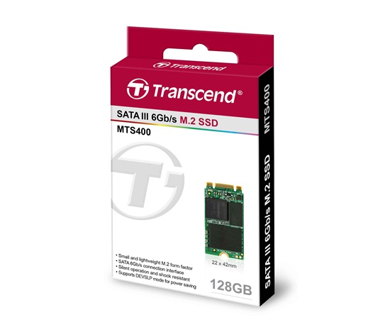 TRANSCEND Industrial SSD MTS400S 128GB, M.2 2242, SATA III 6 Gb/s, MLC