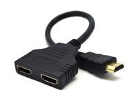 GEMBIRD Dátový rozdeľovač HDMI, pasívny, kábel, 2-cestný