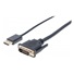 MANHATTAN Kábel DisplayPort 1.2a samec na DVI-D 24+1 samec, 3 m, čierna