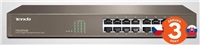 Tenda TEG1016D 16-portový gigabitový ethernetový prepínač, 10/100/1000 Mb/s, bez ventilátora, montáž do racku
