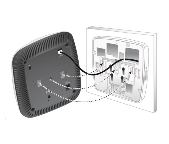 AP-220-MNT-W3 White Low Profile Box Style Secure Large AP Flat Surface Mount Kit