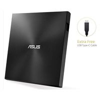 ASUS DVD ZenDrive SDRW-08U9M-U BLACK, externá tenká DVD-RW, USB Type-C/Type-A, M-DISC