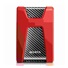 Externý pevný disk ADATA 2TB 2,5" USB 3.1 DashDrive Durable HD650, červený (gumový, odolný voči nárazom)