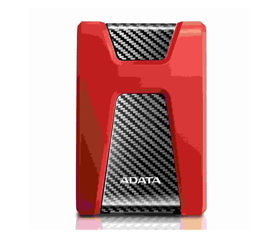 Externý pevný disk ADATA 2TB 2,5" USB 3.1 DashDrive Durable HD650, červený (gumový, odolný voči nárazom)