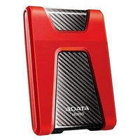 Externý pevný disk ADATA 2TB 2,5" USB 3.1 DashDrive Durable HD650, červený (gumový, odolný voči nárazom)