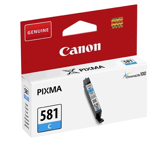 Canon CARTRIDGE CLI-581 azurová pro PIXMA TS615x, TS625x, TS635x, TS815x,TS825x, TS835x, TS915x  (256 str.)