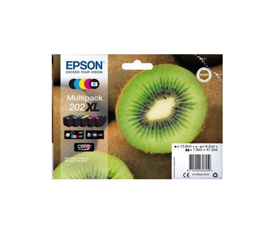 Atrament EPSON Multipack "Kiwi" 5 farieb 202XL Claria Premium Ink