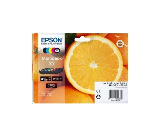 Atrament EPSON Multipack "Orange" 5 farieb 33 Atrament Claria Premium