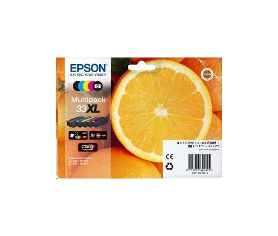 Atrament EPSON Multipack "Orange" 5 farieb 33XL Claria Premium Ink