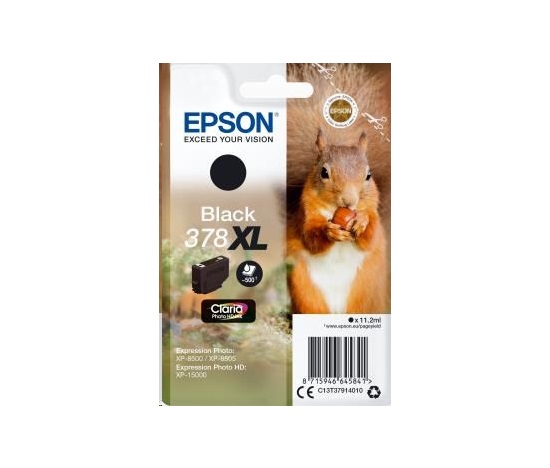 EPSON ink čer Singlepack Black 378XL Claria Photo HD Ink 11,2 ml