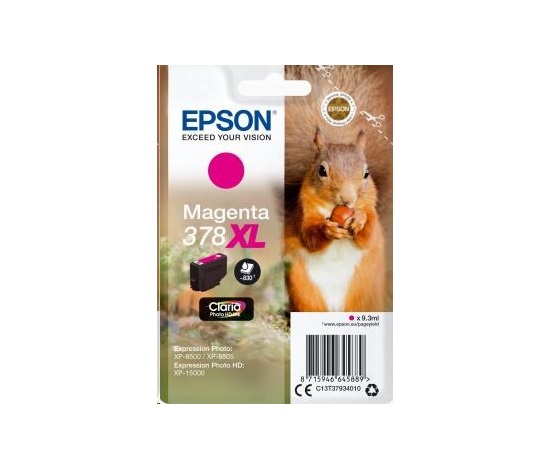 EPSON ink bar Singlepack Magenta 378XL Claria Photo HD Ink 9,3 ml