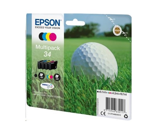 Atrament EPSON Multipack 4-farebný "Golf" 34 DURABrite Ultra Ink