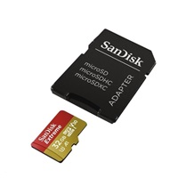 Karta SanDisk MicroSDHC 32GB Extreme (100MB/s, Class 10, UHS-I U3 V30) + adaptér