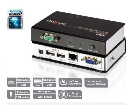 ATEN Extender PC-konzola na 150 m USB do 1920x1200 pixelov/nárast