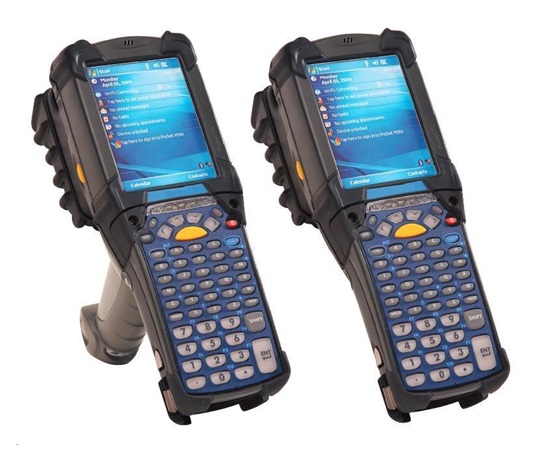 Motorola/Zebra terminál MC9200 GUN, WLAN, 1D, 512MB/2GB, 43 kláves, Windows CE7, BT