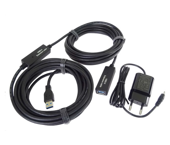 PremiumCord USB 3.0 opakovač a predlžovací kábel A/M-A/F 10 m
