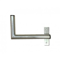 Držák antény na zeď u okna s pásem, pravé uchycení, galvanický zinek, délka 25cm, průměr 3,2cm