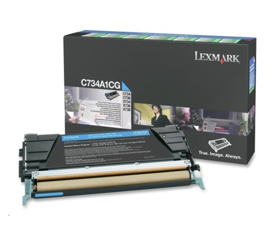 Toner LEXMARK CYAN C734, C736, X734, X736, X738 na 6000 strán