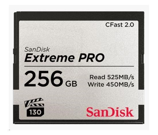 SanDisk CFAST 2.0 256GB Extreme Pro (525 MB/s VPG130)