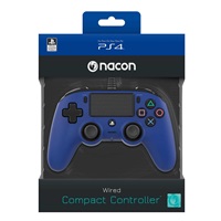 Nacon Wired Compact Controller - ovladač pro PlayStation 4 - modrý