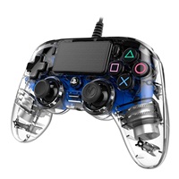 Nacon Wired Compact Controller - ovladač pro PlayStation 4 - průhledný modrý