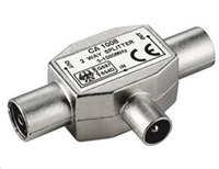 Kombinátor TV antén PremiumCord - konektor IEC 75 Ohm 1xM-2xF