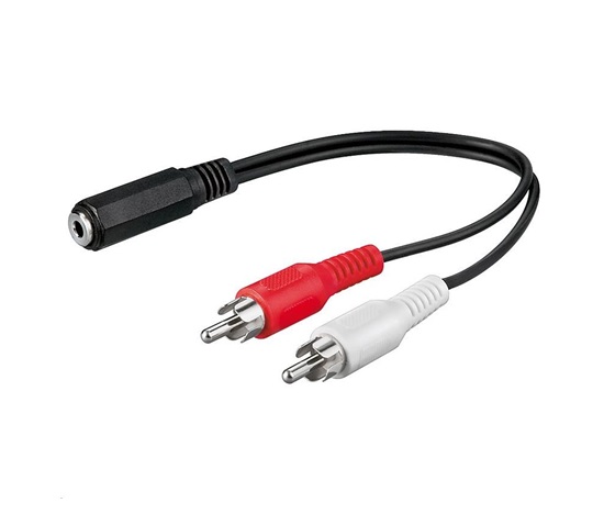Kábel PremiumCord Jack 3,5 mm-2xCINCH F/M 20 cm