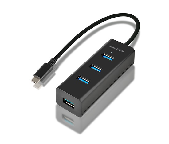 AXAGON HUE-S2C, 4x USB 3.0 CHARGING hub, micro USB nap. konektor, kábel USB-C 40cm