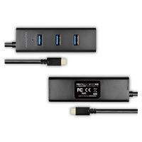 AXAGON HUE-S2C, 4x USB 3.0 CHARGING hub, micro USB nap. konektor, kábel USB-C 40cm