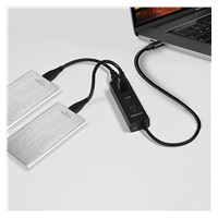 AXAGON HUE-S2C, 4x USB 3.0 CHARGING hub, micro USB nap. konektor, kábel USB-C 40cm