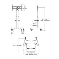 Profesionální stojan na Tv NB AVA1500 - držák