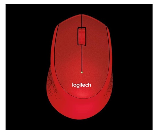 Bezdrôtová myš Logitech M330 Silent Plus, červená