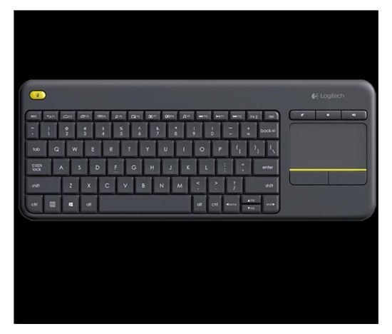 Logitech Wireless Keyboard Touch Plus K400 Plus, black, US