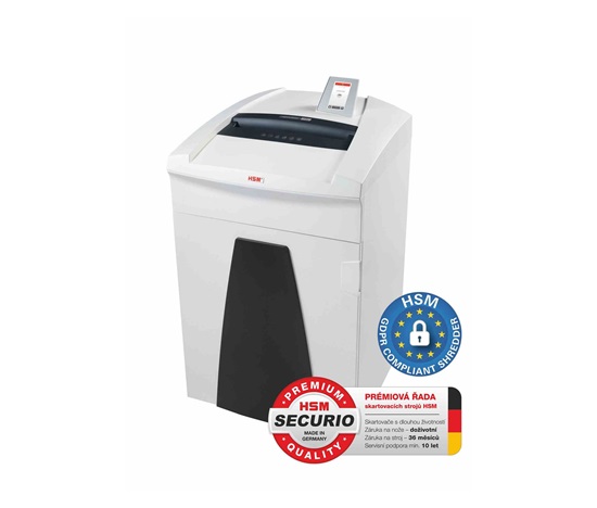 Skartovač HSM Securio P36i (rez: kombinovaný 4,5x30 mm | vstup: 330 mm | DIN: P-4 (3) | papier, sponky, plast. karty, CD)
