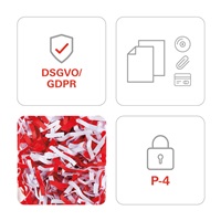 HSM skartovač Securio AF150 (řez: Kombinovaný 4,5x30mm | vstup: 240mm | DIN: P-4 (3) | papír, sponky, plast. karty, CD)