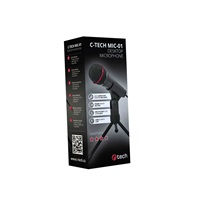 Stolný mikrofón C-TECH MIC-01, 3,5" stereo jack, 2.5m