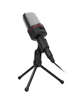 Stolný mikrofón C-TECH MIC-02, 3,5" stereo jack, 2.5m