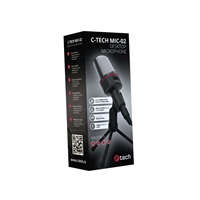 Stolný mikrofón C-TECH MIC-02, 3,5" stereo jack, 2.5m