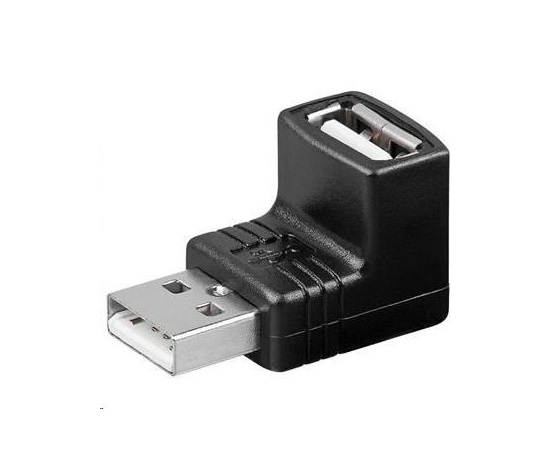 PremiumCord USB redukcia A-A, samec/samica 90°