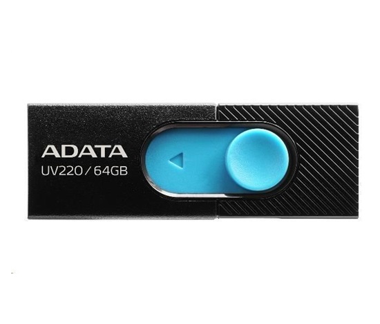 ADATA Flash disk 32GB UV220, USB 2.0 Dash Drive, čierna/modrá