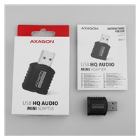 AXAGON ADA-17, USB 2.0 - externá zvuková karta HQ MINI, 96 kHz/24-bit stereo, vstup USB-A