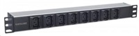 Intellinet PDU distribučný panel, 8x zásuvka C13, 1U rack, 2m odpojiteľný kábel, ochrana proti pádu