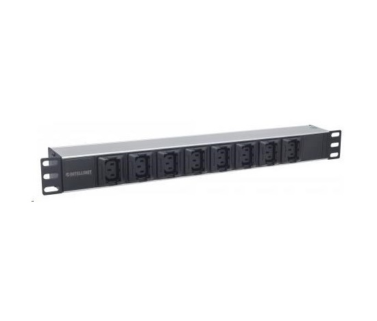 Intellinet PDU distribučný panel, 8x zásuvka C13, 1U rack, 2m odpojiteľný kábel, ochrana proti pádu