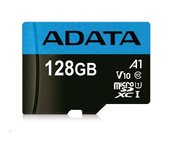 Karta ADATA MicroSDXC 128GB Premier UHS-I Class 10 + adaptér