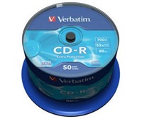 VERBATIM CD-R(50-Pack)Spindle/Extra Protection/DL/52x/700MB