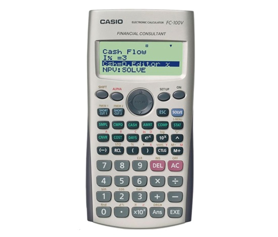 CASIO kalkulačka FC 100 V, Finanční kalkulátor
