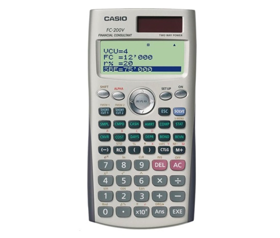 CASIO kalkulačka FC 200 V , Finanční kalkulátor